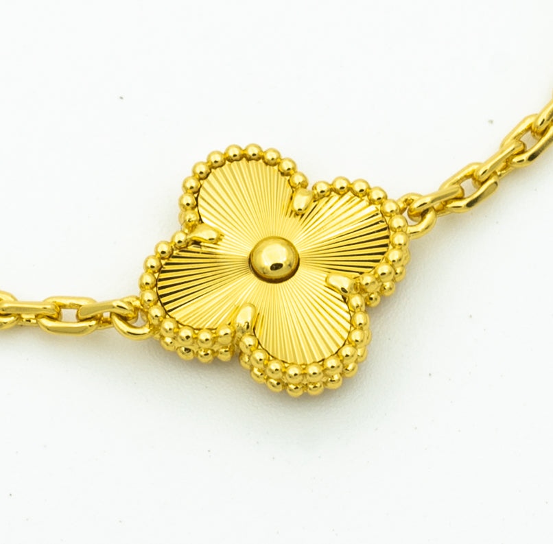 [Regalia jewelry]CLOVER BRACELET 5 MOTIFS GOLD DIAMOND