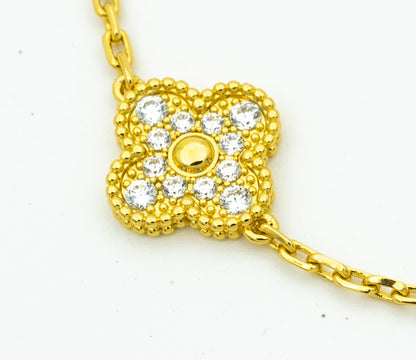 [Regalia jewelry]CLOVER BRACELET 5 MOTIFS GOLD DIAMOND