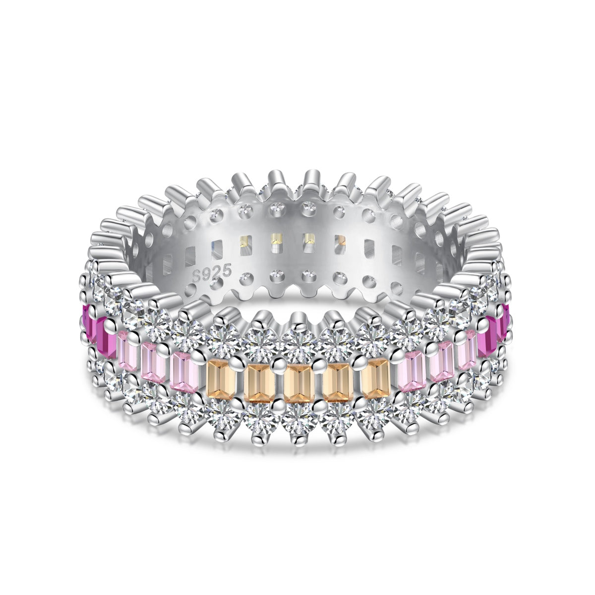 [Regalia jewelry]Ornate Colorful Radiant Cut Daily Ring