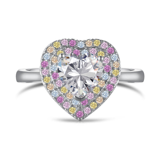 [Regalia jewelry]Delicate Ebullient Heart Shape Wedding Ring