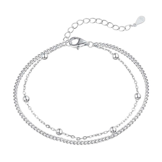 [Regalia jewelry]Delicate Bead Double Layer Bracelet
