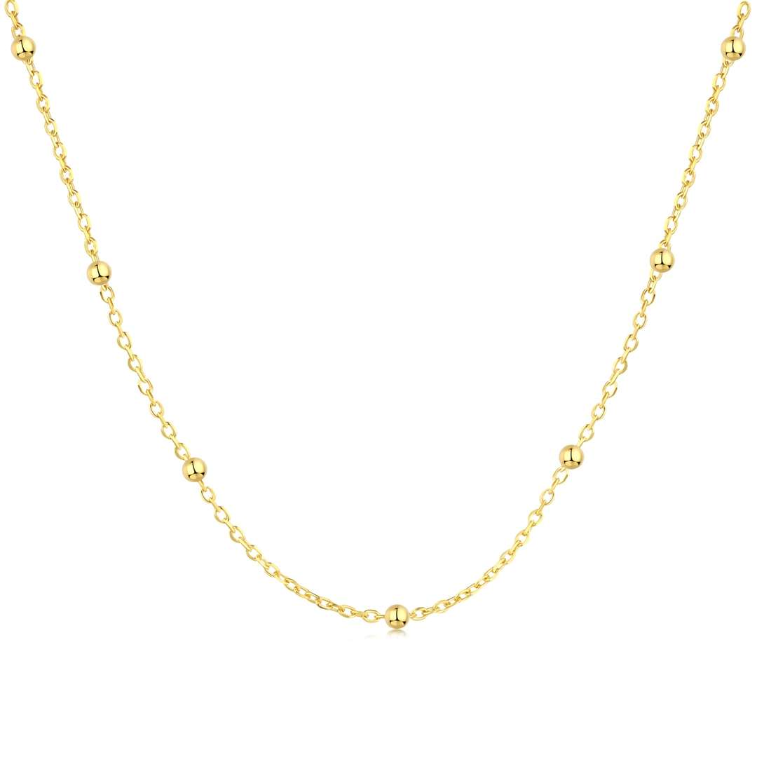[Regalia jewelry]Small Bead Clavicle Chain Simple Necklace