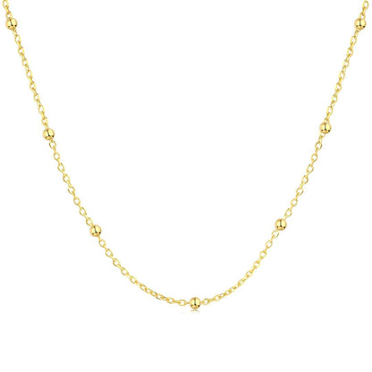 [Regalia jewelry]Small Bead Clavicle Chain Simple Necklace