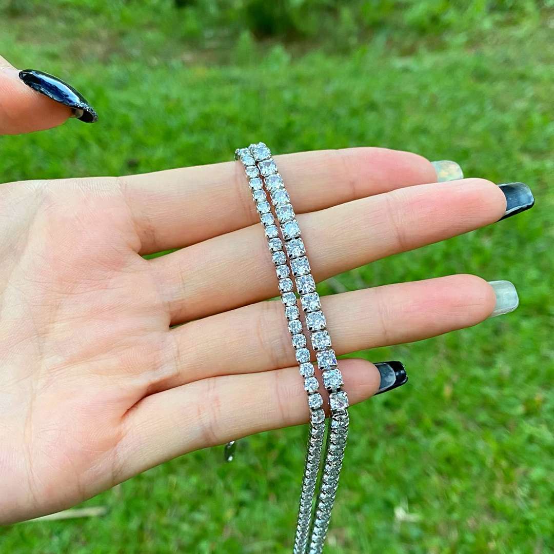 [Regalia jewelry]Elegant Tennis Chain Necklace