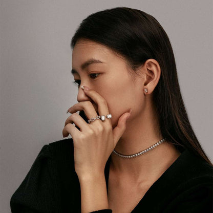 [Regalia jewelry]Elegant Tennis Chain Necklace