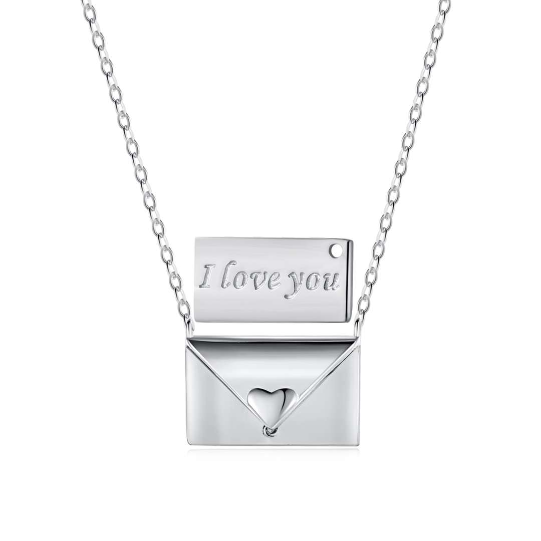 [Regalia jewelry]Envelope Heart Shape Mother's Day Necklace