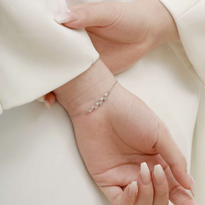 [Regalia jewelry]Elegant Wheat Leaves Shape Bracelet