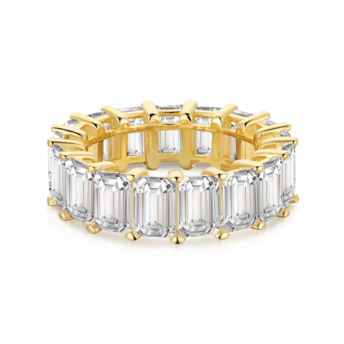 [Regalia jewelry]0.75 Carat Elegant Emerald Cut Tennis Ring