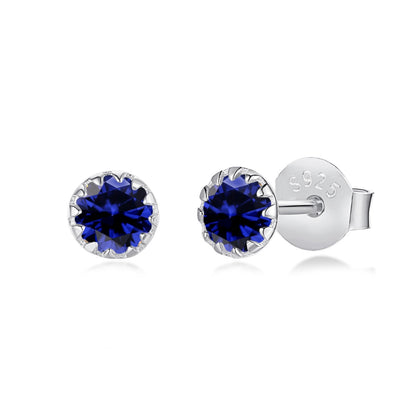 [Regalia jewelry]Sparkling Colorful Round Shape Earrings