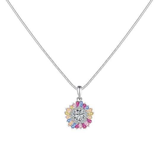 [Regalia jewelry]Charming Flower Colorful Necklace