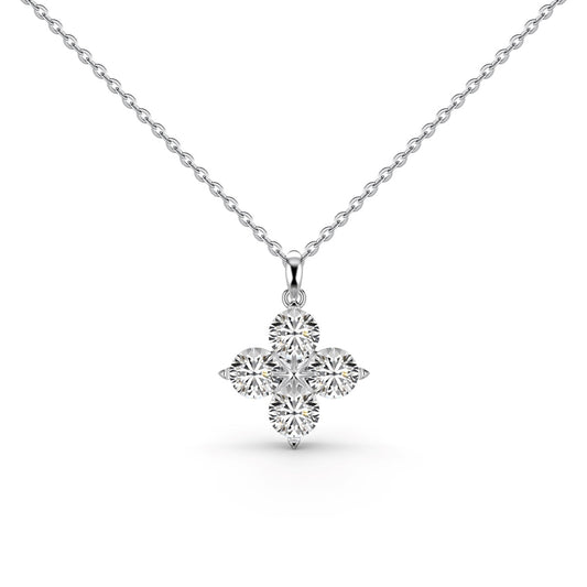 [Regalia jewelry]Four-Leaf Clover And Eight-Pointed Star Necklace