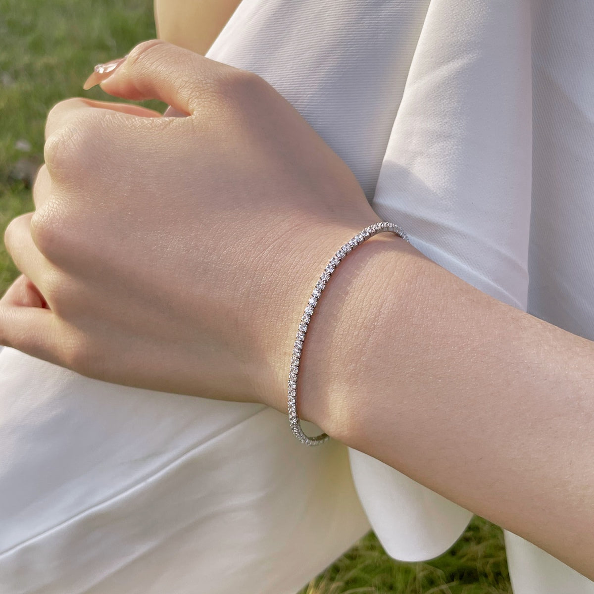 [Regalia jewelry]Radiant Colorful Round Cut Party Bracelet