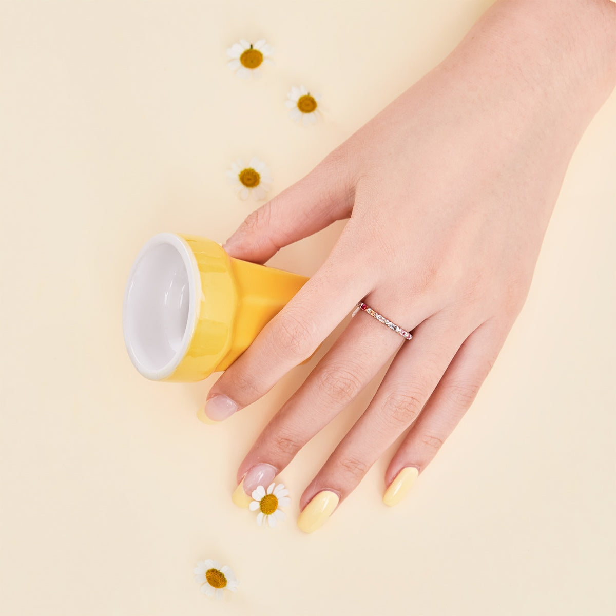 [Regalia jewelry]Charming Colorful Round Cut Daily Ring