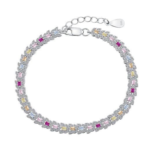 [Regalia jewelry]Delicate Colorful Multi Cut Daily Bracelet