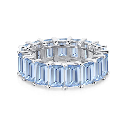 [Regalia jewelry]0.75 Carat Elegant Emerald Cut Tennis Ring