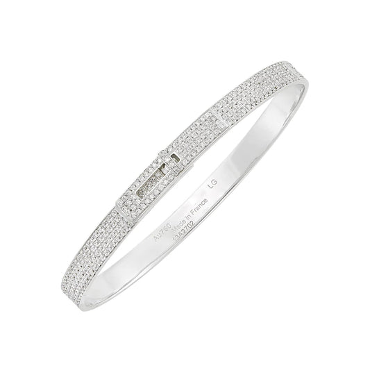[Regalia jewelry]HM KELLY BRACELET IN SILVER AND FULL PAVE DIAMOND