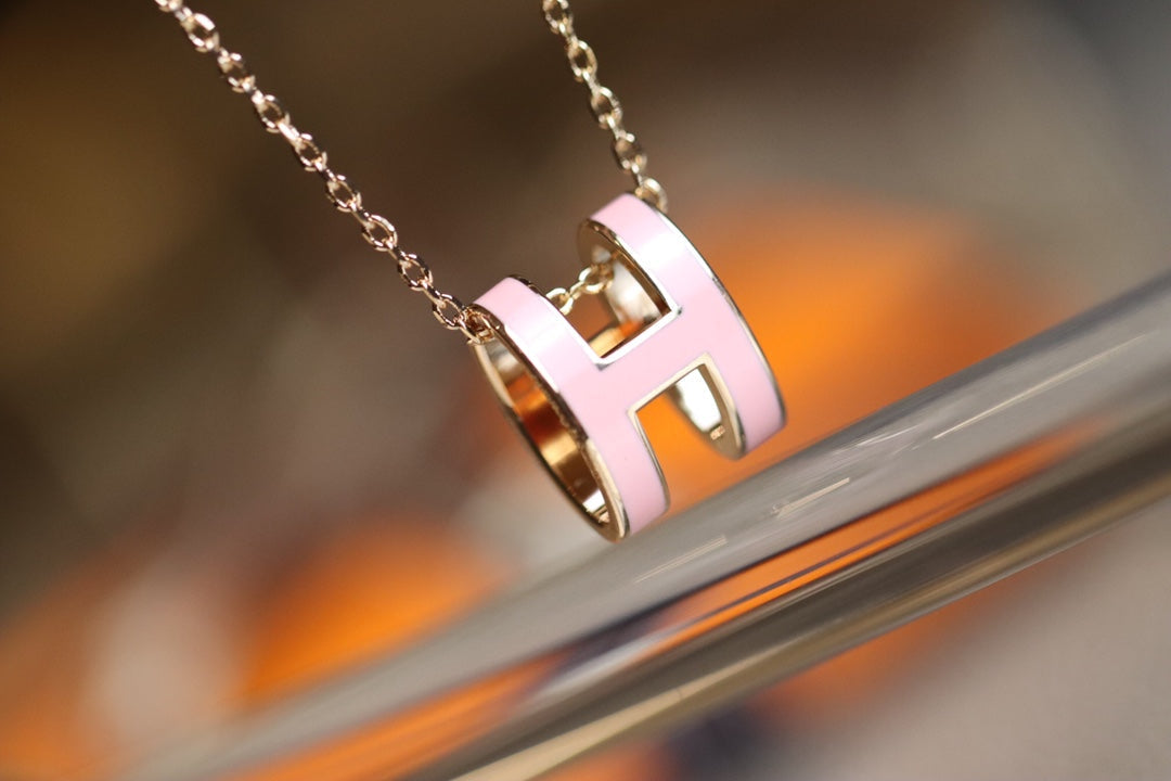 [Regalia jewelry]POP H PEDANT PINK GOLD
