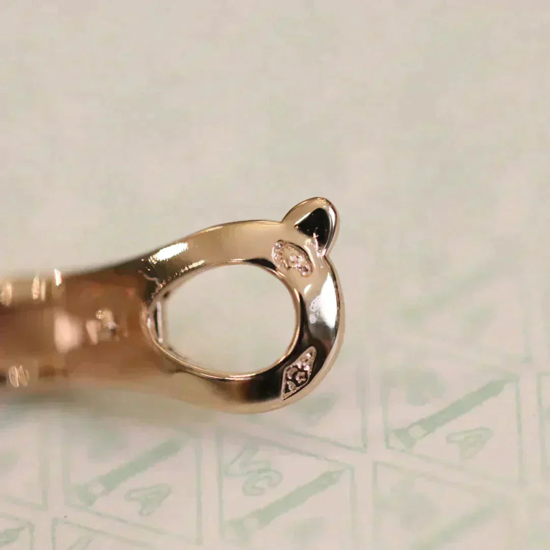 [Regalia jewelry]CLOVER MEDIUM 1 MOTIFS FUll DIAMOND EARRINGS