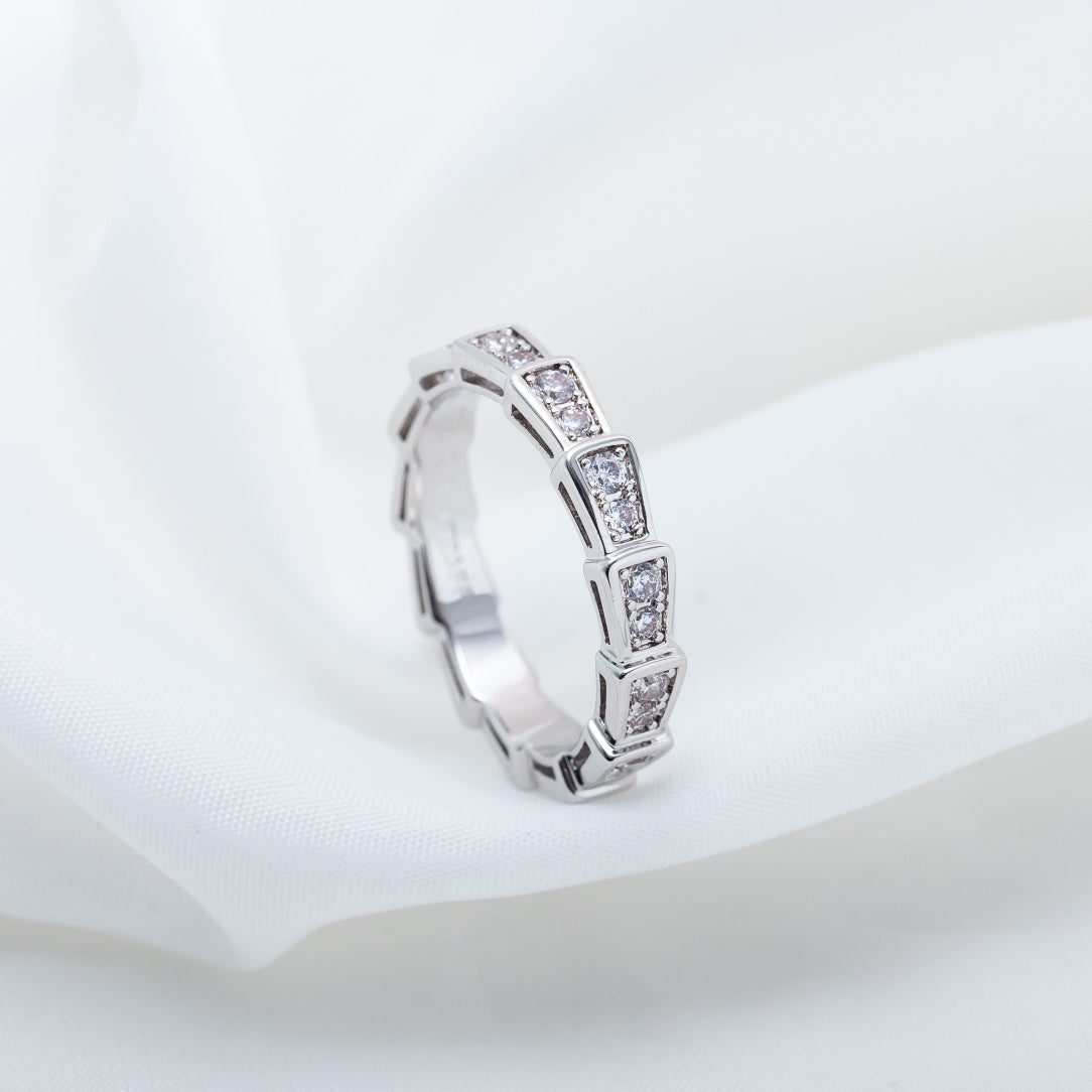 [Regalia jewelry]SERPENTI RING SILVER DIAMOND PAVED 3MM