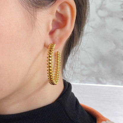 [Regalia jewelry]CLASH LARGE HOOP EARRINGS