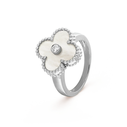 [Regalia jewelry]CLOVER SILVER MOP DIAMOND RING