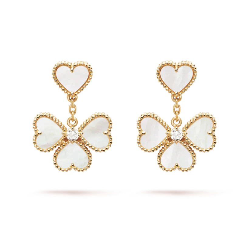 [Regalia jewelry]CLOVER SWEET WHITE MOP EARRINGS