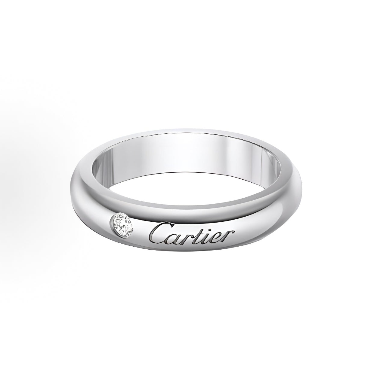 C PLATINUM 1 DIAMOND RING SILVER