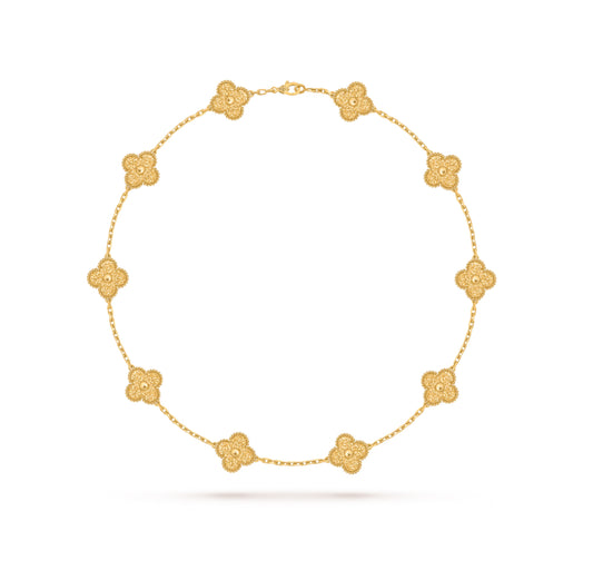 [Regalia jewelry]CLOVERS THE 10-MOTIFS NECKLACE