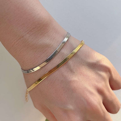 [Regalia jewelry]Flat Snake Bone Chain Blade Necklace