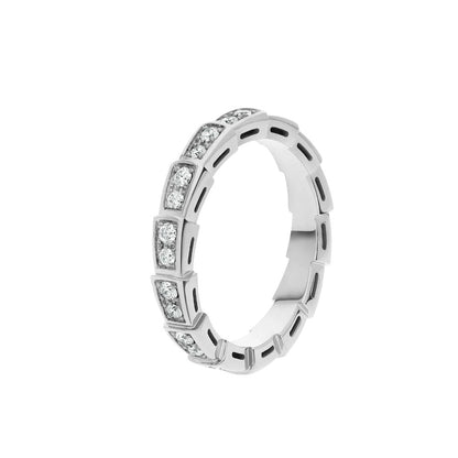 [Regalia jewelry]SERPENTI RING SILVER DIAMOND PAVED 3MM