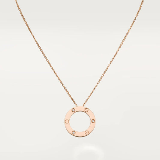 [Regalia jewelry]LOVE NECKLACE 16MM 3 DIAMONDS