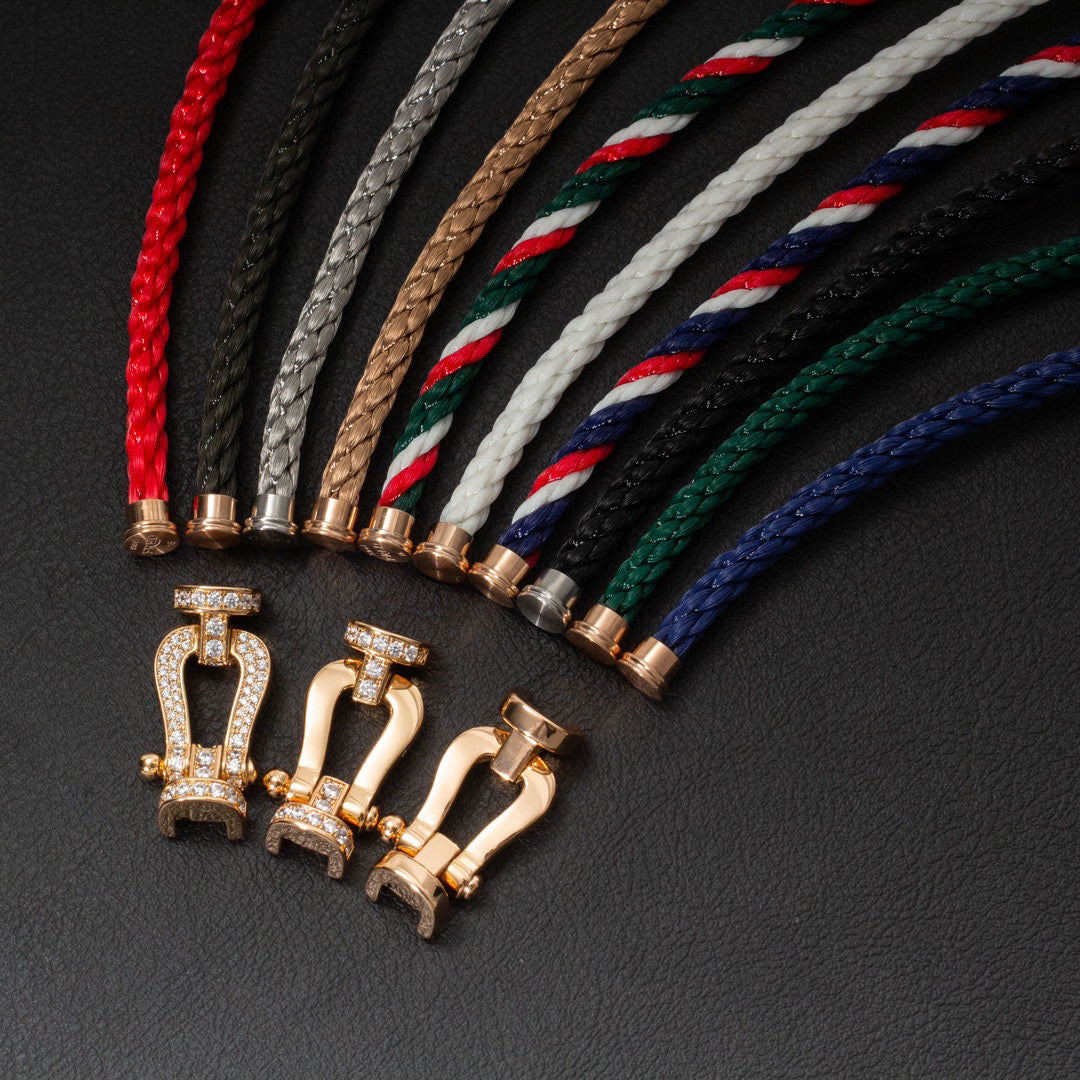 [Regalia jewelry]FORCE LARGE HORSESHOE FULL DIAMOND BRACELET SILVER