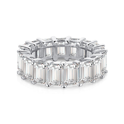 [Regalia jewelry]0.75 Carat Elegant Emerald Cut Tennis Ring