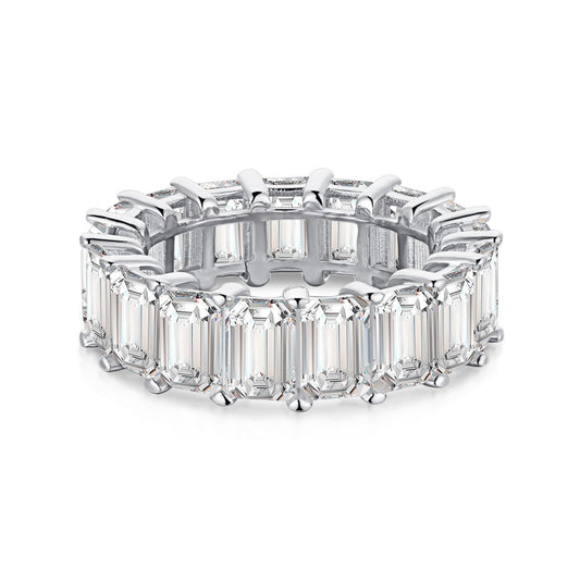 [Regalia jewelry]0.75 Carat Elegant Emerald Cut Tennis Ring