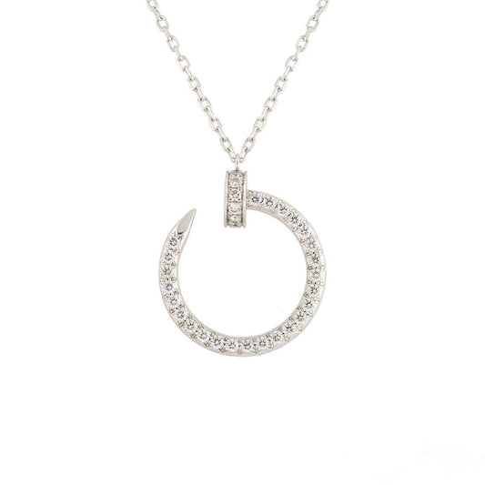 [Regalia jewelry]JUSTE NECKLACE SILVER DIAMONDS