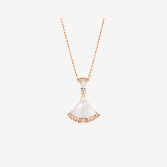 [Regalia jewelry]DREAM NECKLACE MOP PINK GOLD DIAMOND