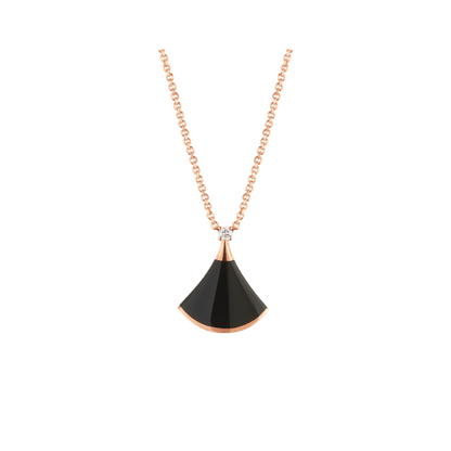 [Regalia jewelry]DREAM NECKLACE ONYX 1 DIAMOND