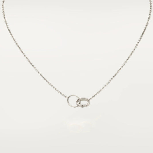 [Regalia jewelry]LOVE NECKLACE PINK GOLD AND SILVER