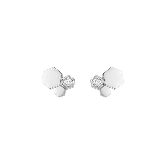 [Regalia jewelry]BEE LOVE SILVER DIAMOND EARRINGS