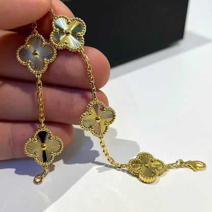 [Regalia jewelry]CLOVER 5 FLOWERS LASER BRACELET