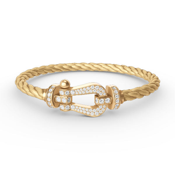 [Regalia jewelry]FORCE LARGE HORSESHOE FULL DIAMOND BRACELET GOLD