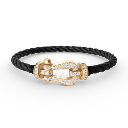 [Regalia jewelry]FORCE LARGE HORSESHOE FULL DIAMOND BRACELET GOLD