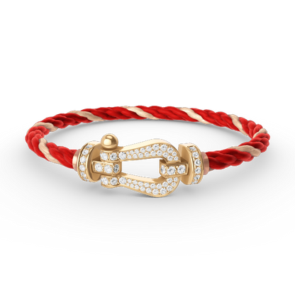 [Regalia jewelry]FORCE LARGE HORSESHOE FULL DIAMOND BRACELET GOLD