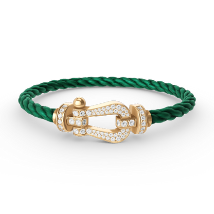 [Regalia jewelry]FORCE LARGE HORSESHOE FULL DIAMOND BRACELET GOLD