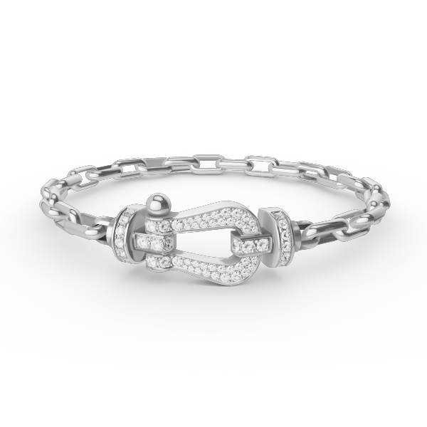 [Regalia jewelry]FORCE LARGE HORSESHOE CLASP  METAL BRACELET