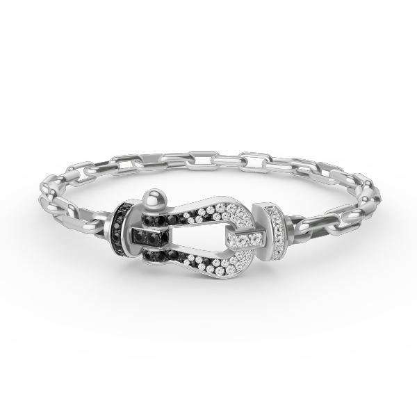 [Regalia jewelry]FORCE LARGE HORSESHOE CLASP  METAL BRACELET