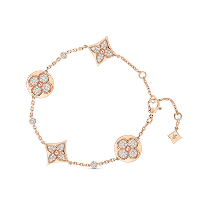 [Regalia jewelry]STAR AND SUN 4 MOTIFS GOLD DIAMONDS BRACELET
