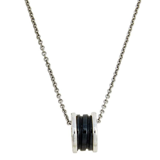 [Regalia jewelry]ZERO 1 BLACK CERAMIC SILVER NECKLACE
