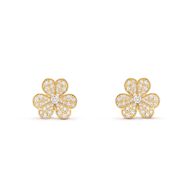 [Regalia jewelry]FRIVOLE GOLD FLOWER DIAMOND EARRINGS