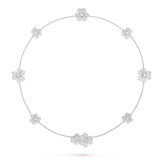 [Regalia jewelry]FRIVOLE SILVER 9 FLOWERS NECKLACE